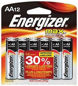 Energizer E91BW12EM Max Alkaline Aa Batteries, 12 Pack - For Multipurp
