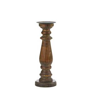 Gallery 10018670 Tall Antique-style Wooden Candleholder