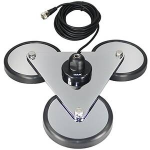 Tram 2692 5 Tri-magnet Cb Antenna Mount With Rubber Boots  18ft Rg58au