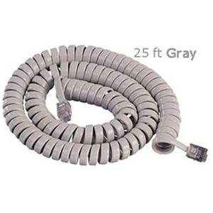 Cablesys 2500GR Telephone Handset Cord With Dolphin Gray Cable With 1.