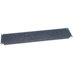 Middle SB2 2 Space  3 12in. Flanged Steel Blank Panel  Textured Black 