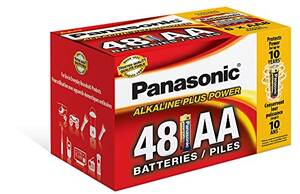 Panasonic LR6PA48PC Alkaline Size Aa Plus Power 1 Box  48 Batteries Bl