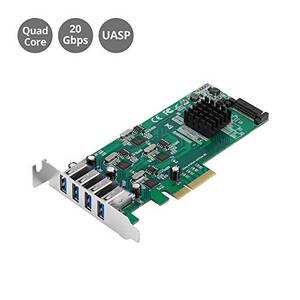 Siig JU-P40811-S1 Pcie Usb 3.0 Adapter With Four Independent, Quad-lan