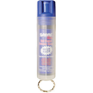Sabre HC22TCUSBD Red Pepper Spray Keychain With Blue Marking Dye .75 O