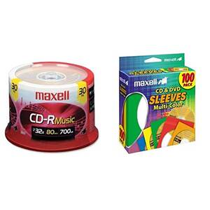 Maxell 625335 80-minute Music Cd-rs (30-ct Spindle) Mxlcdr80mu30pk