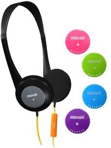 Maxell 195004 Action Kids Headphones With Mic - Stereo - Wired - Over-