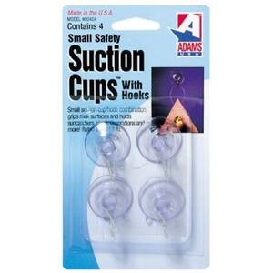 No 7500-77-1043 7500-77-3040 Suction Cups With Hooks, 4 Pk