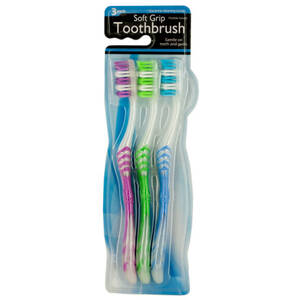 Bulk BI797 Soft Grip Toothbrush Set