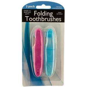 Bulk BI800 Folding Travel Toothbrushes