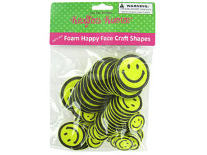 Krafters CC236 Peel  Stick Foam Happy Face Craft Shapes