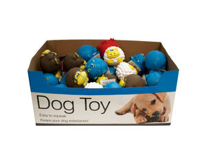 Bulk DI339 Animal Characters Dog Squeak Toys Countertop Display