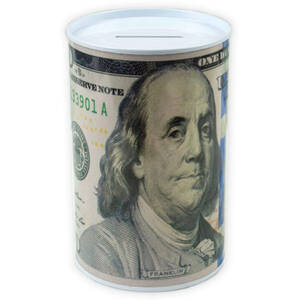 Bulk GM005 100 Dollar Bill Tin Money Bank