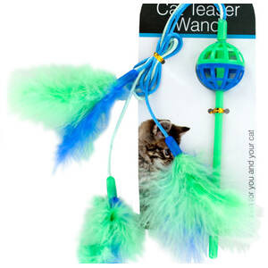Tiny's HX181 Cat Teaser Wand With Feathers