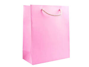Bulk KL362 Medium Solid Pink Gift Bag