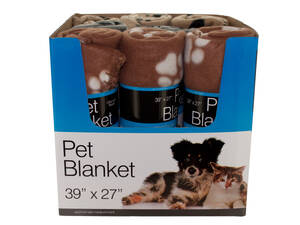 Bulk OD366 Paw Print Pet Blanket Countertop Display