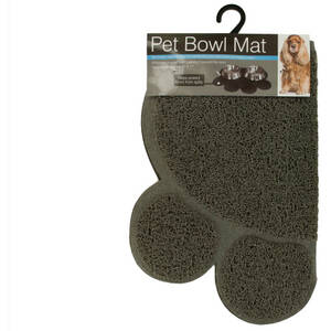 Bulk OF456 Easy Clean Paw Print Pet Bowl Mat