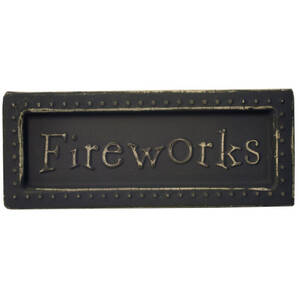Bulk OF734 Fireworks Mini Metal Sign Magnet
