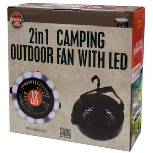 Bulk OS900 2 In 1 Camping Outdoor Fan With Led Light