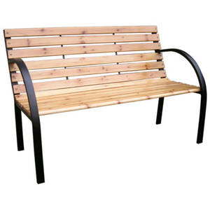 Bulk OT059 Solid Wood  Steel Park Bench