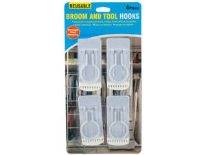 Bulk OT705 Reusable Self-adhesive Broom  Tool Hooks Set