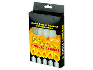 Bulk AF524 5 Pack 5quot; All-purpose Candles