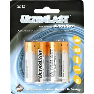 Ultralast PEDOTULA2C (r) Ula2c Ula2c C Alkaline Batteries, 2 Pk