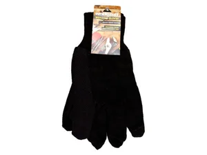 Bulk MA215 Universal Size Brown Jersey Gripper Working Gloves