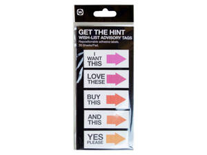 Bulk MK237 Get The Hint Wish List Sticky Note Tags