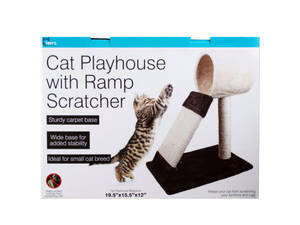 Bulk DI611 Cat Playhouse With Ramp Scratcher