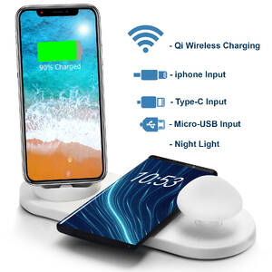 Trexonic TRX4W Wireless Charger 3 In 1 Charger Dock With Wireless Char