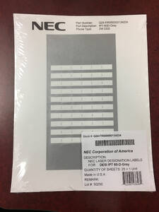 Nec NEC-Q24-FR000000134224 For 60-button Dss Consoles  Gray (pkg 2