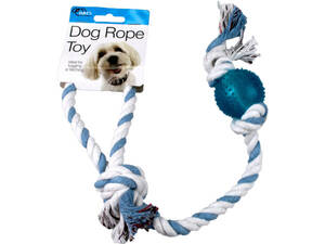 Dukes DI235 Dog Rope Toy With Plastic Ball