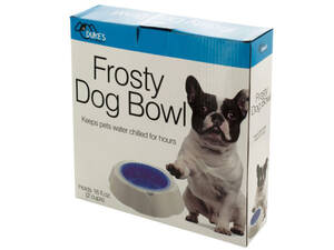 Dukes OS932 16 Oz. Frosty Water Chilling Dog Bowl