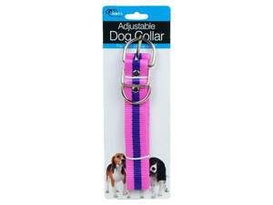 Dukes DI556 Pink Fashion Adjustable Nylon Dog Collar