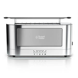 Russell TRL9300GYR Stainless Steel 2 Slice Long Toaster With Glass Acc