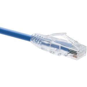 Unirise 10010 Clearfit Cat6 Patch Cable, Blue, Snagless, 9ft