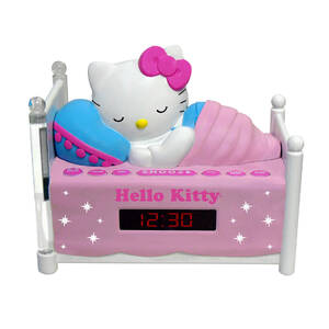 Hello HELLO KITTY Sleeping Kitty Alarm Clock Radio With Night Light