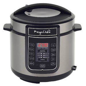Megachef MCPR100A 6 Quart Digital Pressure Cooker With 14 Pre-set Mult