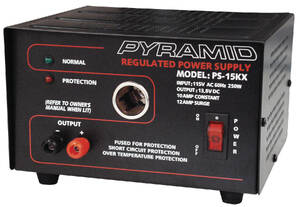 Pyramid PS15K Pyramid(r) Car Audio  10-amp Power Supply With Car-charg