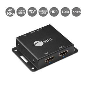 Siig CE-H23K11-S1 2 Port Hdmi 2.0 Hdr Mini Sp Am