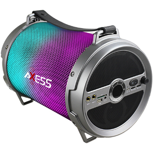 Axess SPBL1046-SL Bluetooth Media Speaker With Wired Mic In Silver