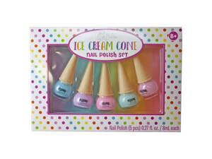 Bulk FB552 5 Pack Ice Cream Cone Nail Polish Set