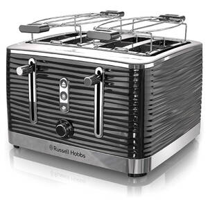 Russell TR9450BR Retro Style 4 Slice Toaster In Black