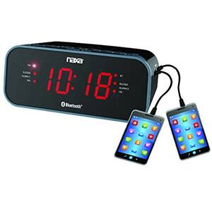 Naxa NRC-182 Naxa(r) Nrc-182 Bluetooth(r) Dual Alarm Clock Radio With 