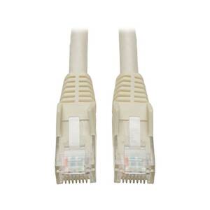 Tripp N201-001-WH 1ft Cat6 Gigabit Snagless Molded Patch Cable Rj45 M-