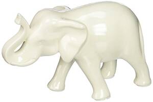 Accent 10017028 Small White Ceramic Elephant