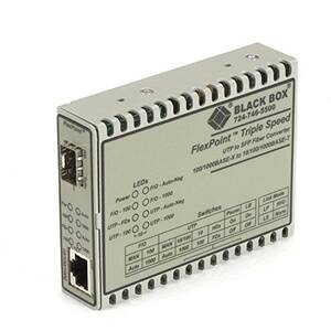 Black LMC1017A-SFP Flexpoint Media Converter, 10base-t10