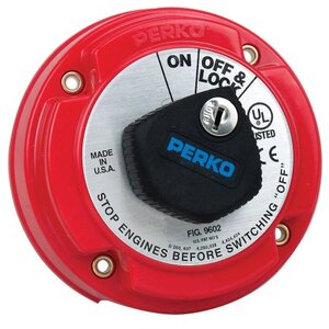 Perko 9602DP Medium Duty Main Battery Disconnect Switch W-key Lock