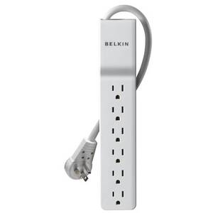 Belkin BE106001-06R 6 Outlet Surge Protector, 6 Ft. Cord
