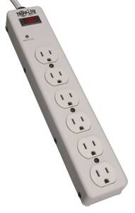 Tripp TLM606 , Surge Protector Strip, 6 Outlet, 6ft Cord, 900 Joules, 